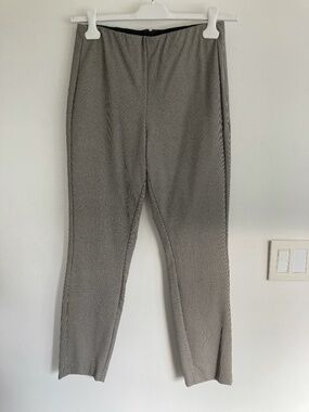 Rag & Bone stretch black/white mini-houndstooth pants, size 8
